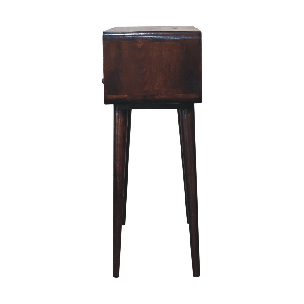 Curved Light Walnut Console Table - Image 8