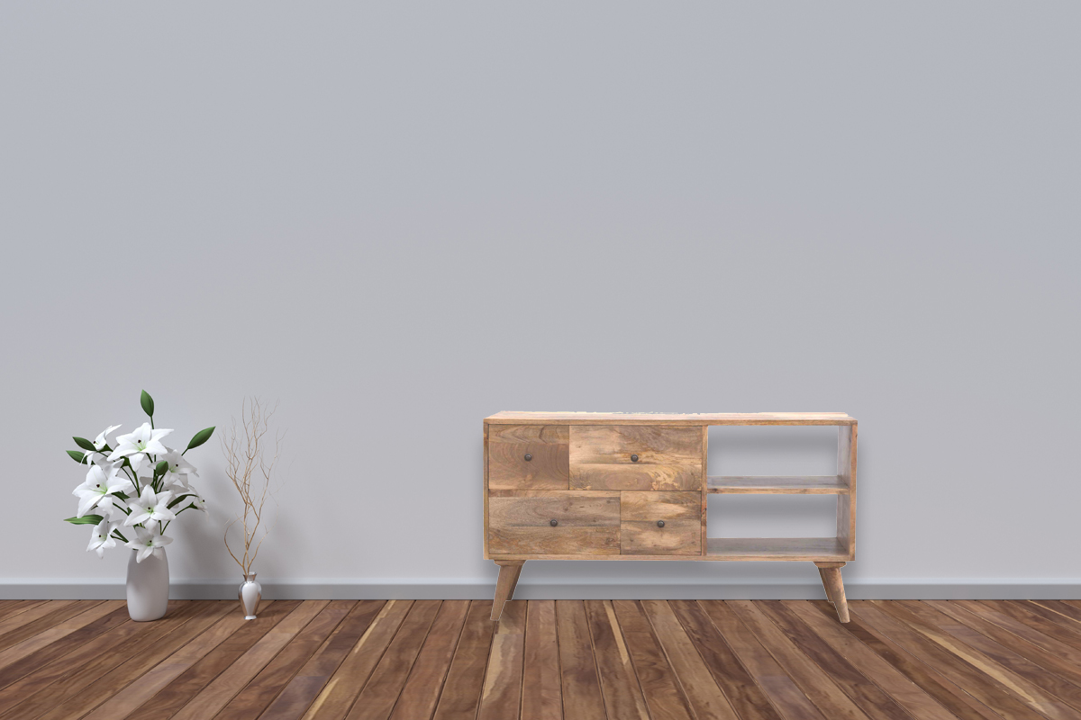 Canada Oak-ish Multi Drawer Media Unit Suppliers