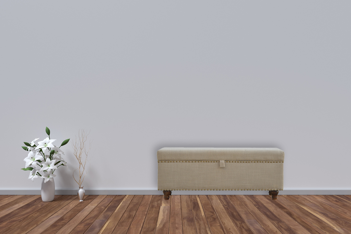 Studded Linen Lid-up Bench - Image 10