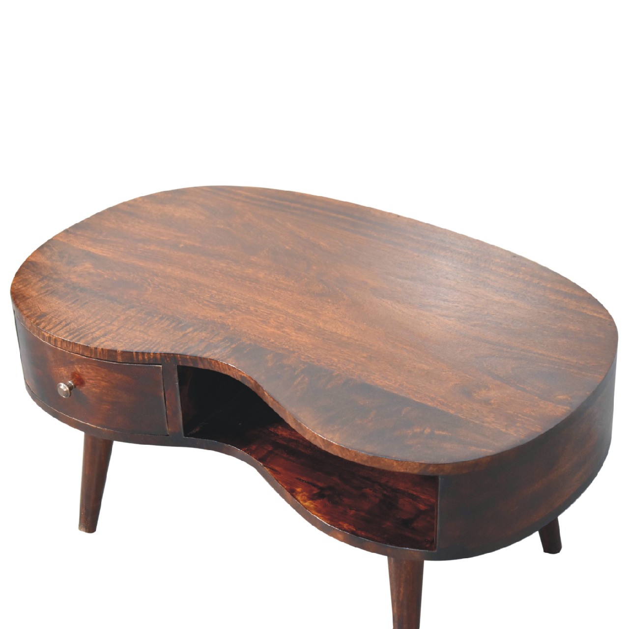 Light Walnut Wave Coffee Table - Image 6