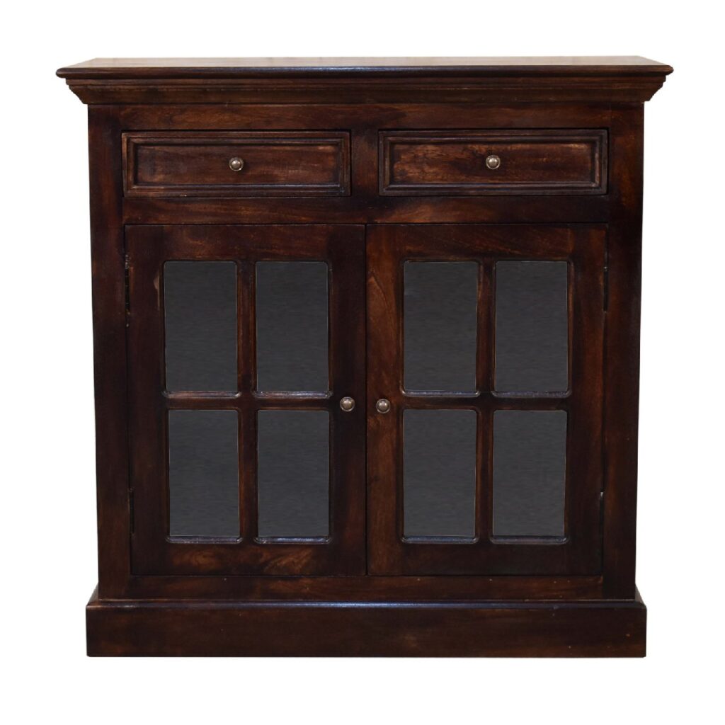 Canada Light Walnut Cabinet with Glazed Doors Suppliers