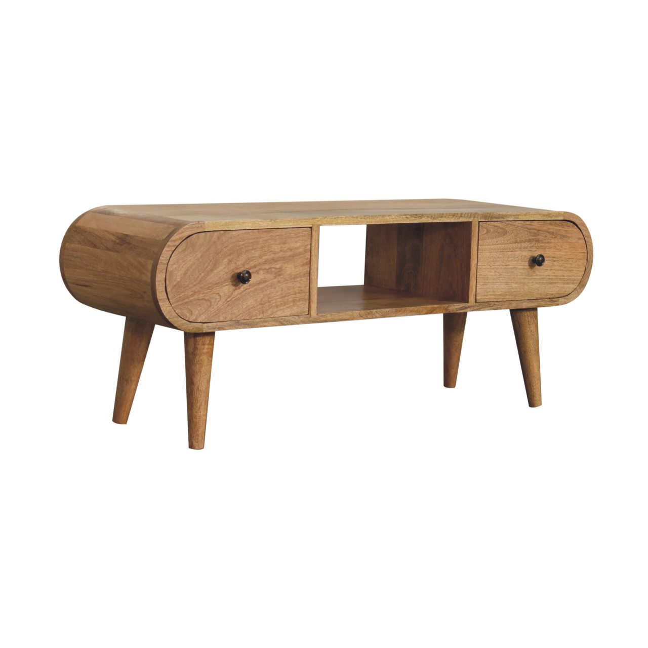 Oak-ish Circular TV Unit - Image 4