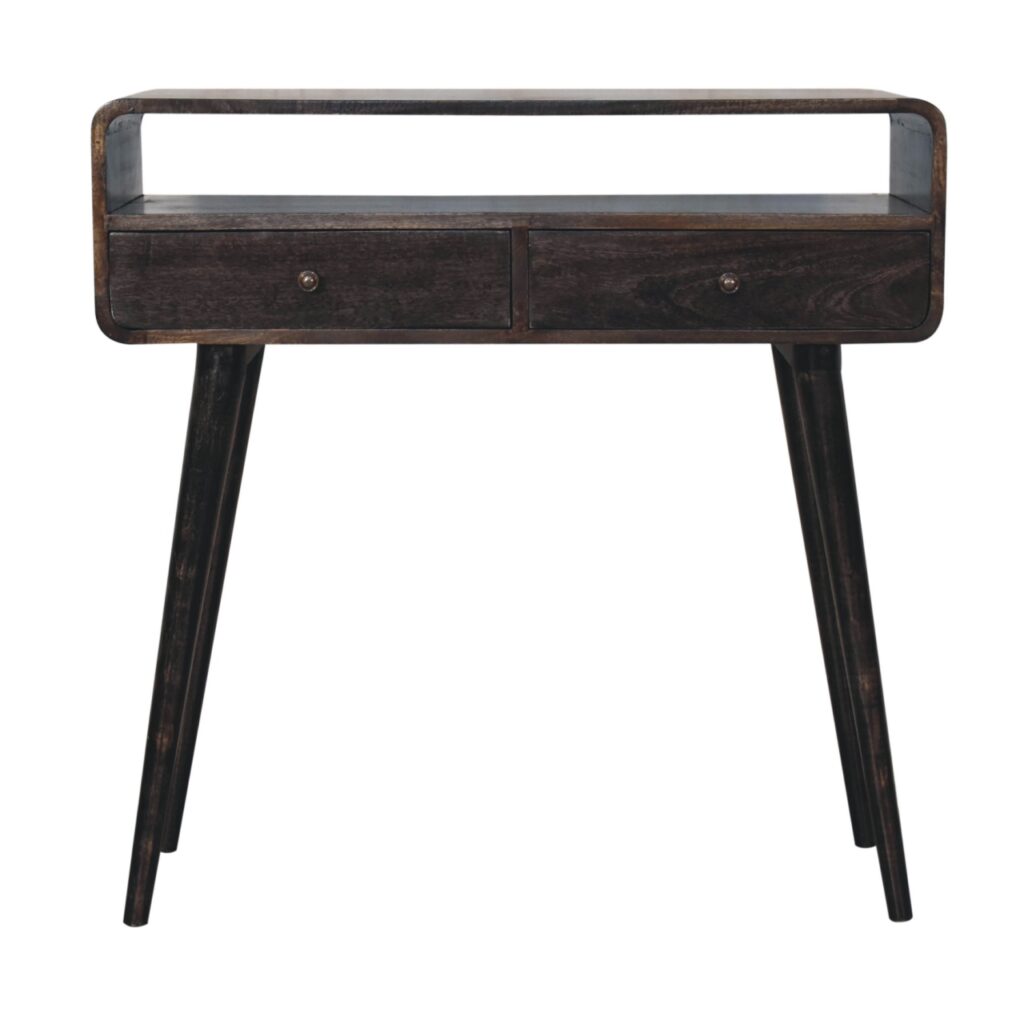 Canada Curved Oak-ish Console Table Suppliers