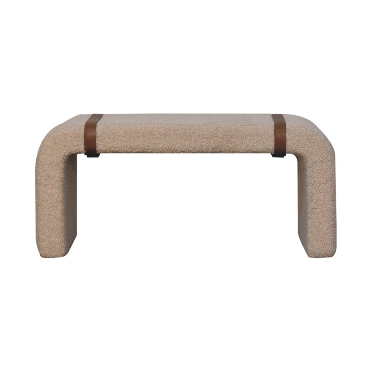 Boucle Leather Strap Bench - Image 2
