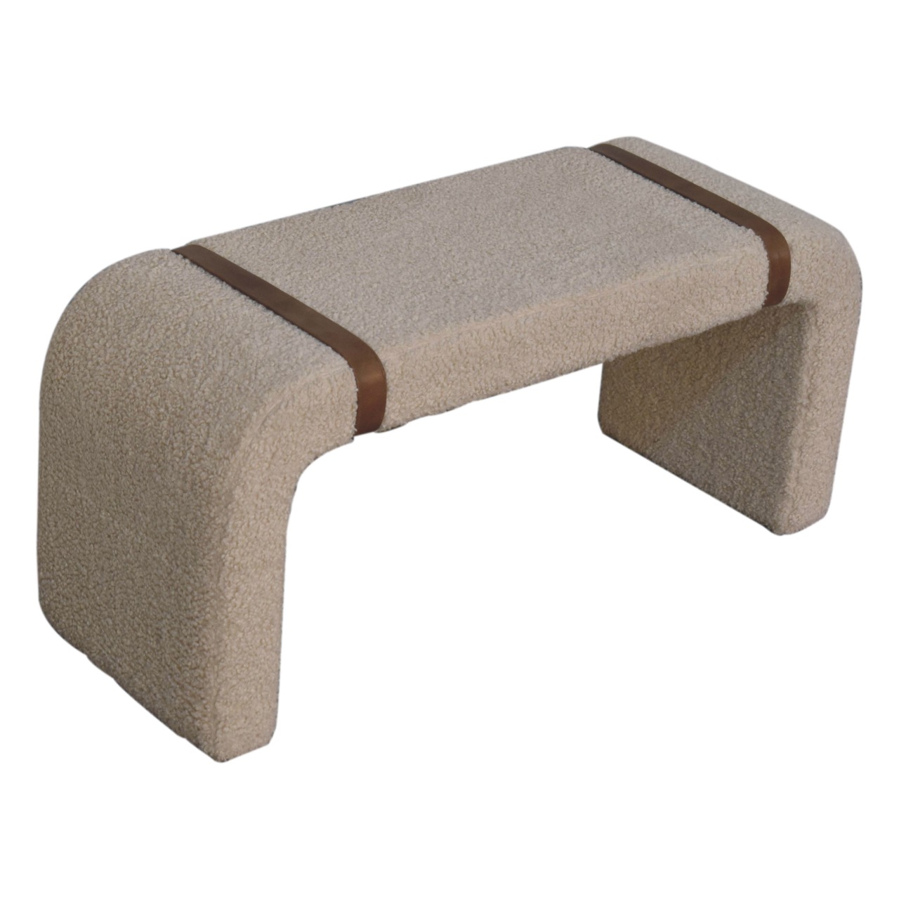Boucle Leather Strap Bench - Image 7