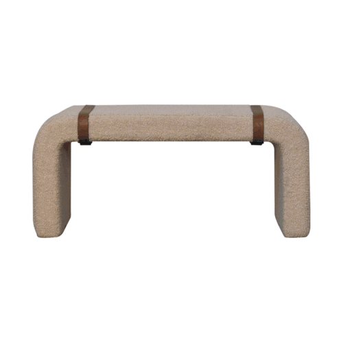 Boucle Leather Strap Bench - Image 11