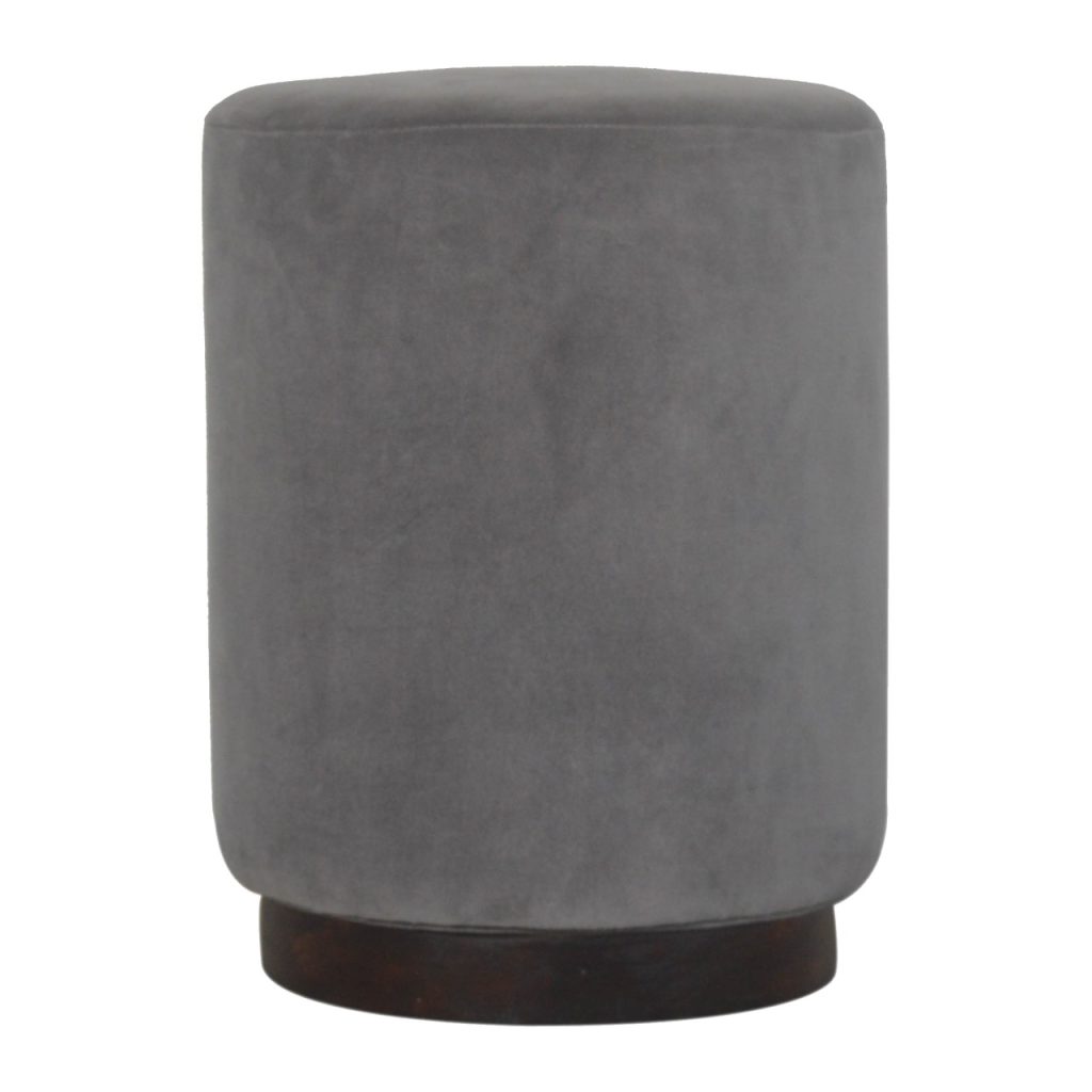 Canada Grey Velvet Wooden Footstool Suppliers