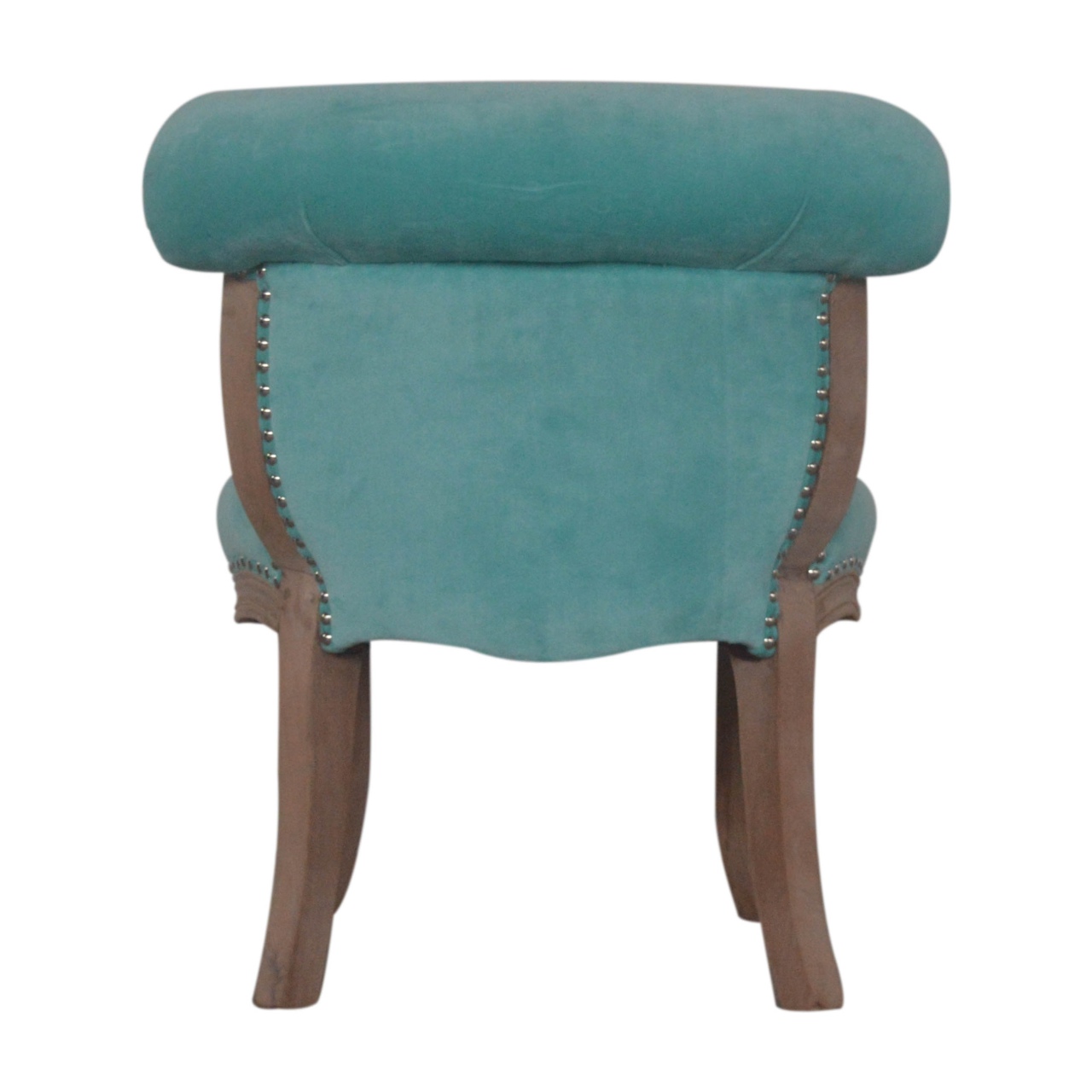 Aqua Velvet Studded Chair - Image 9
