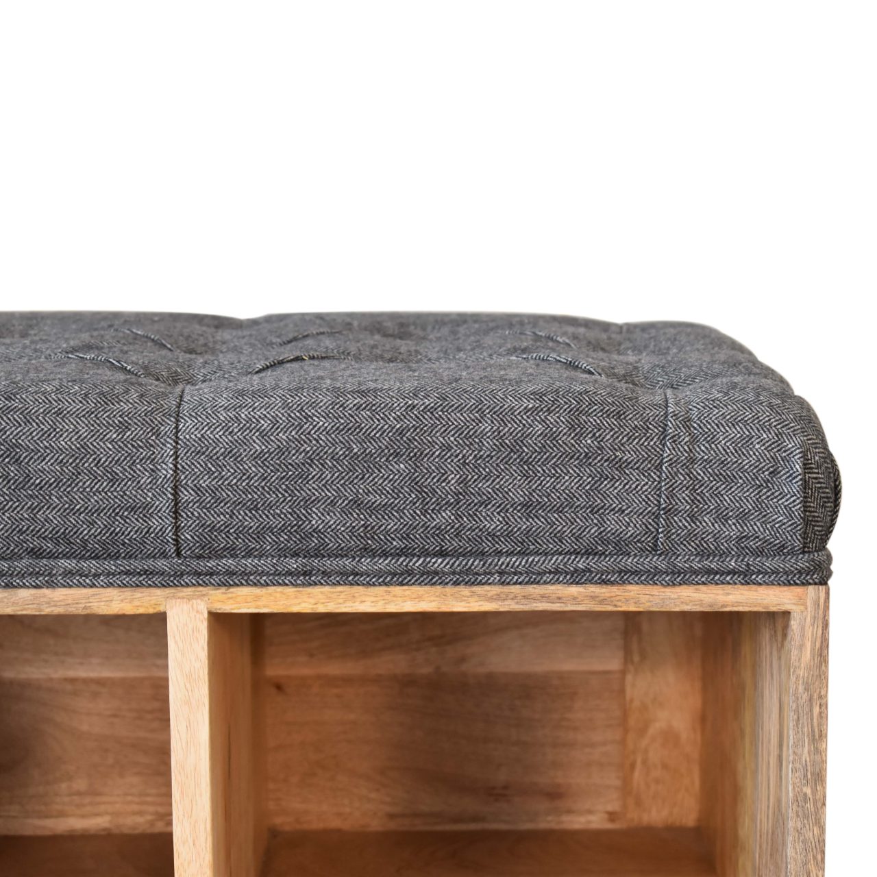 Mini Black Shoe Storage Footstool - Image 5