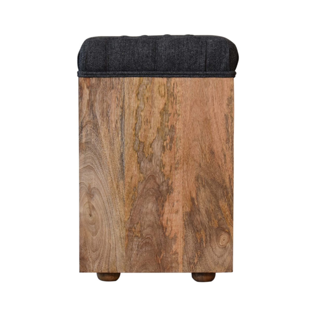 Mini Black Shoe Storage Footstool - Image 9