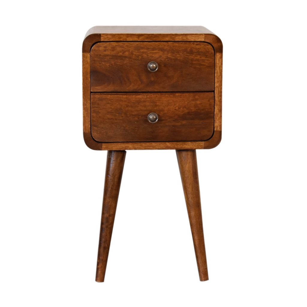 Canada Mini Chestnut Curved Nightstand Suppliers