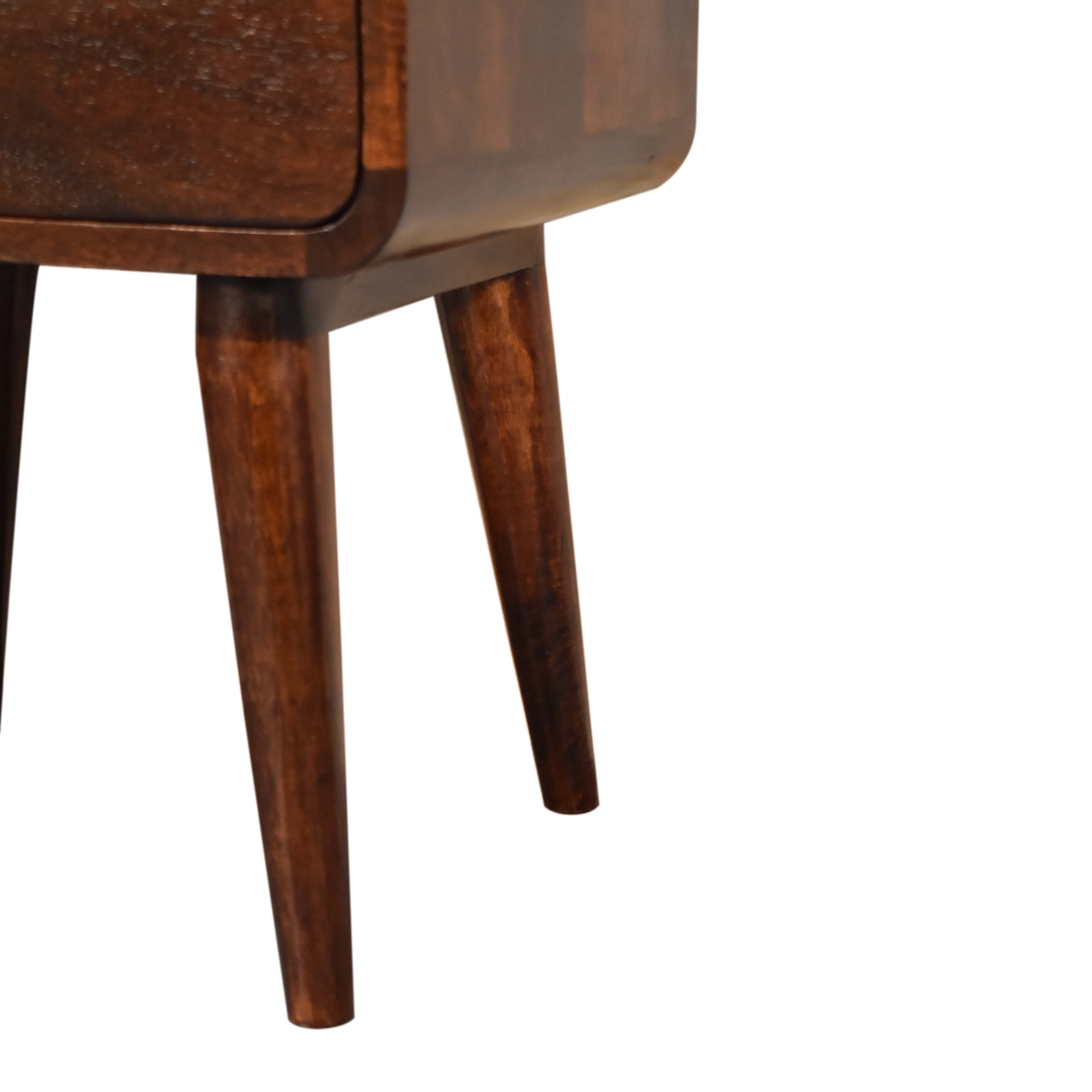 Curved Dark Walnut Nightstand - Image 8