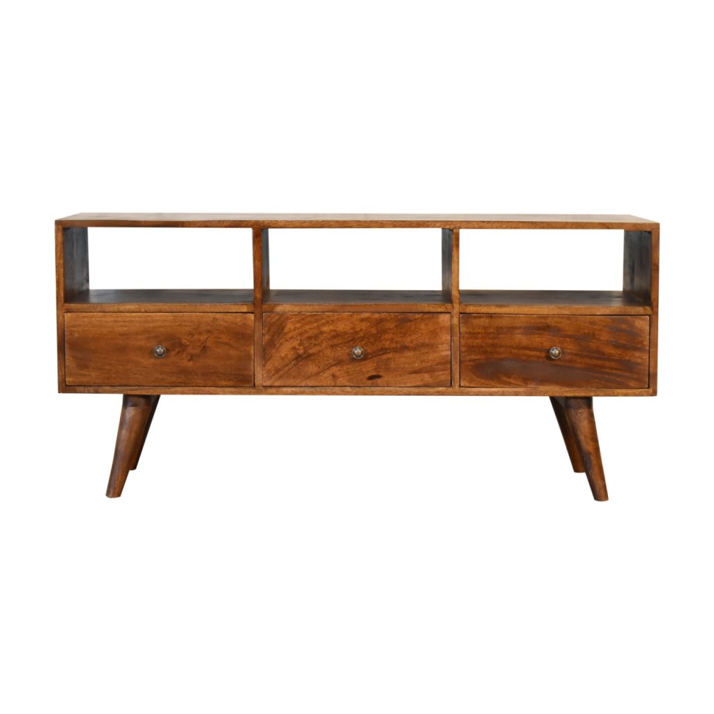 Canada Chestnut Nordic 3 Drawer TV Unit Suppliers