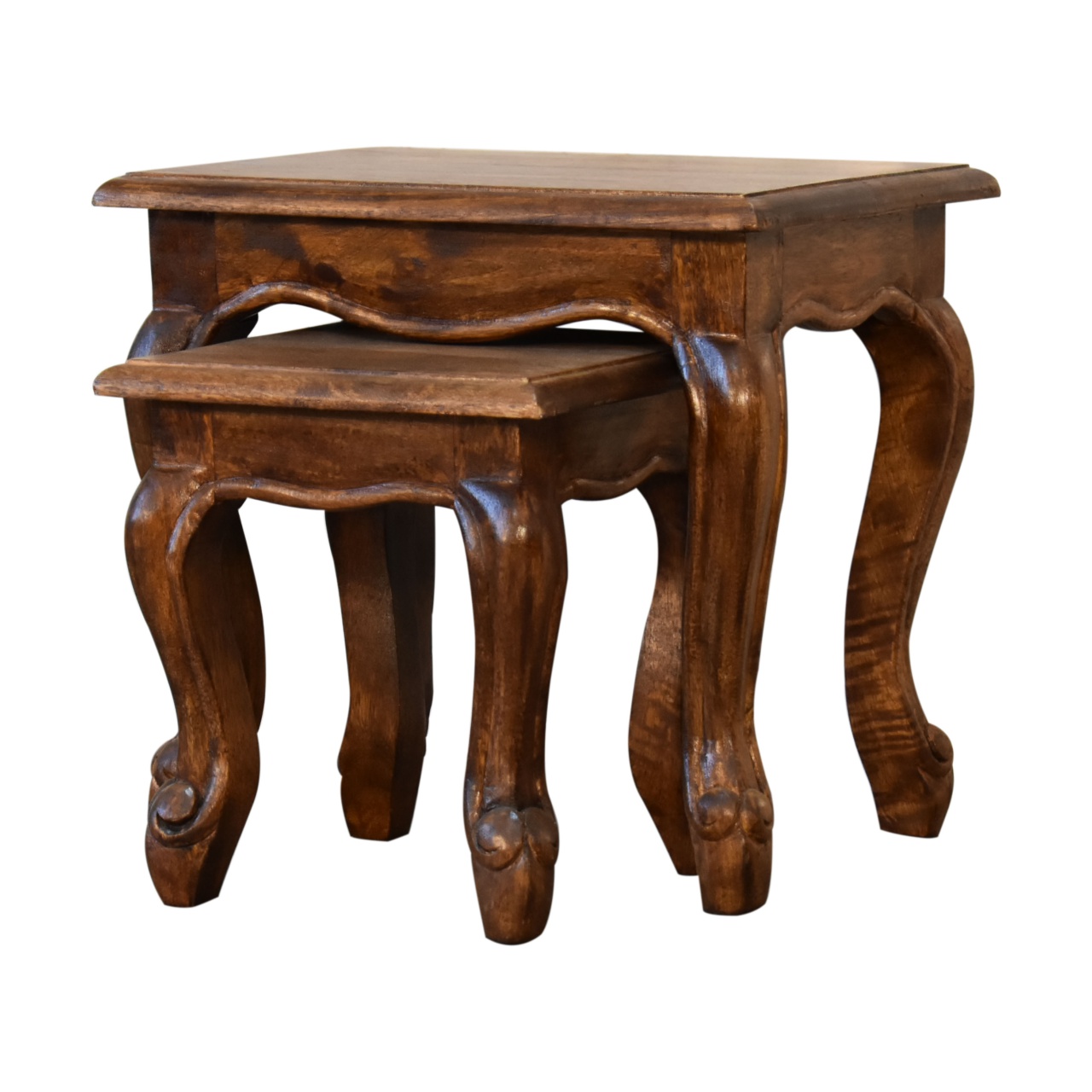 Chestnut French Style Stool Set - Image 3