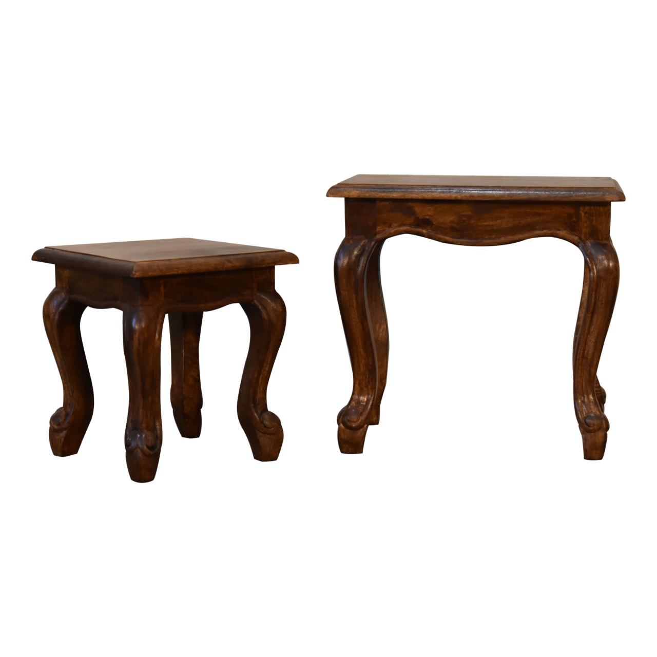 Chestnut French Style Stool Set - Image 6