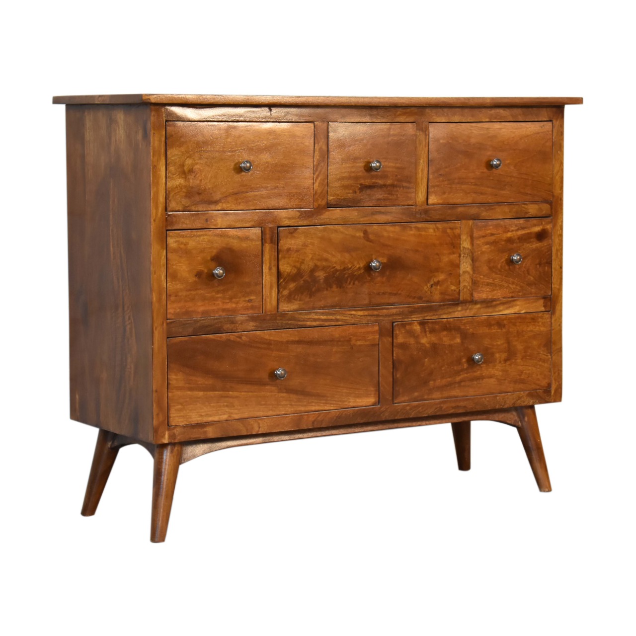 Chestnut Solid Wood 8 Drawer Chest - Image 3
