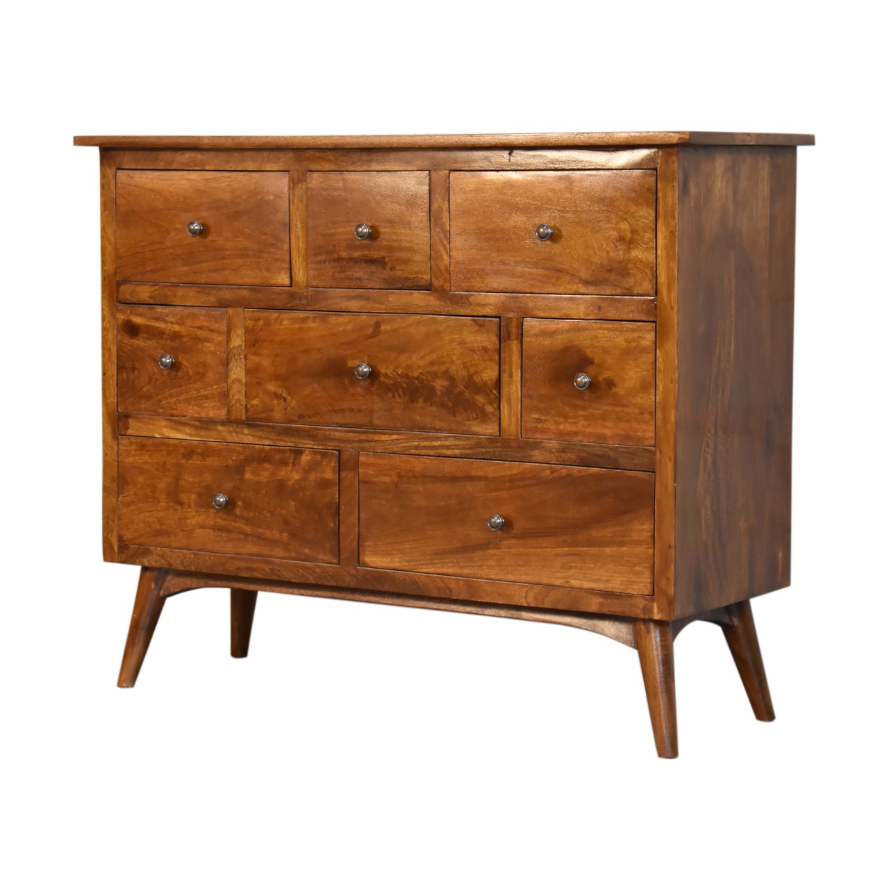 Chestnut Solid Wood 8 Drawer Chest - Image 4