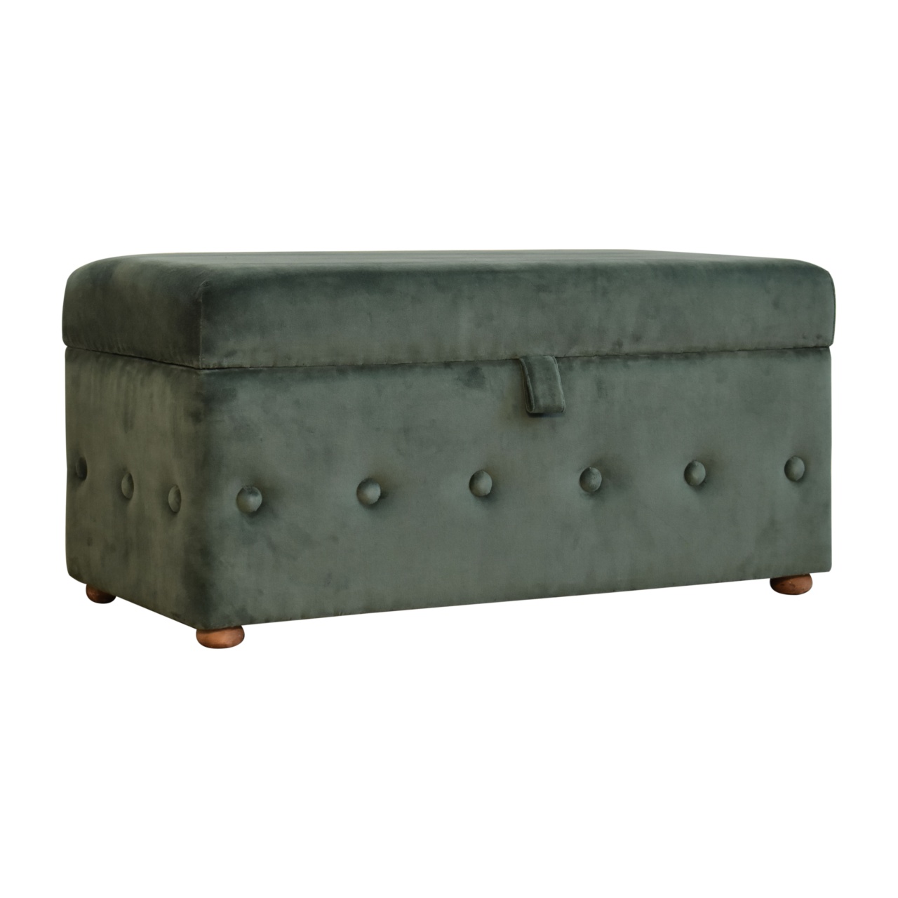 Emerald Velvet Lid-up Ottoman - Image 4