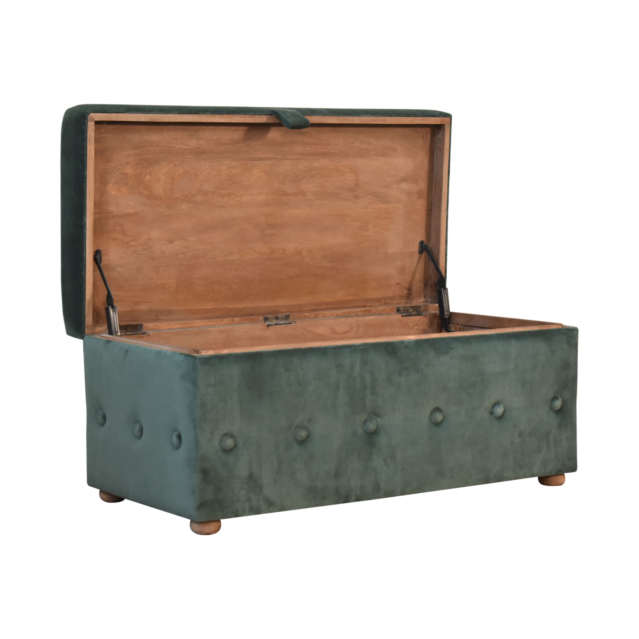 Emerald Velvet Lid-up Ottoman - Image 7