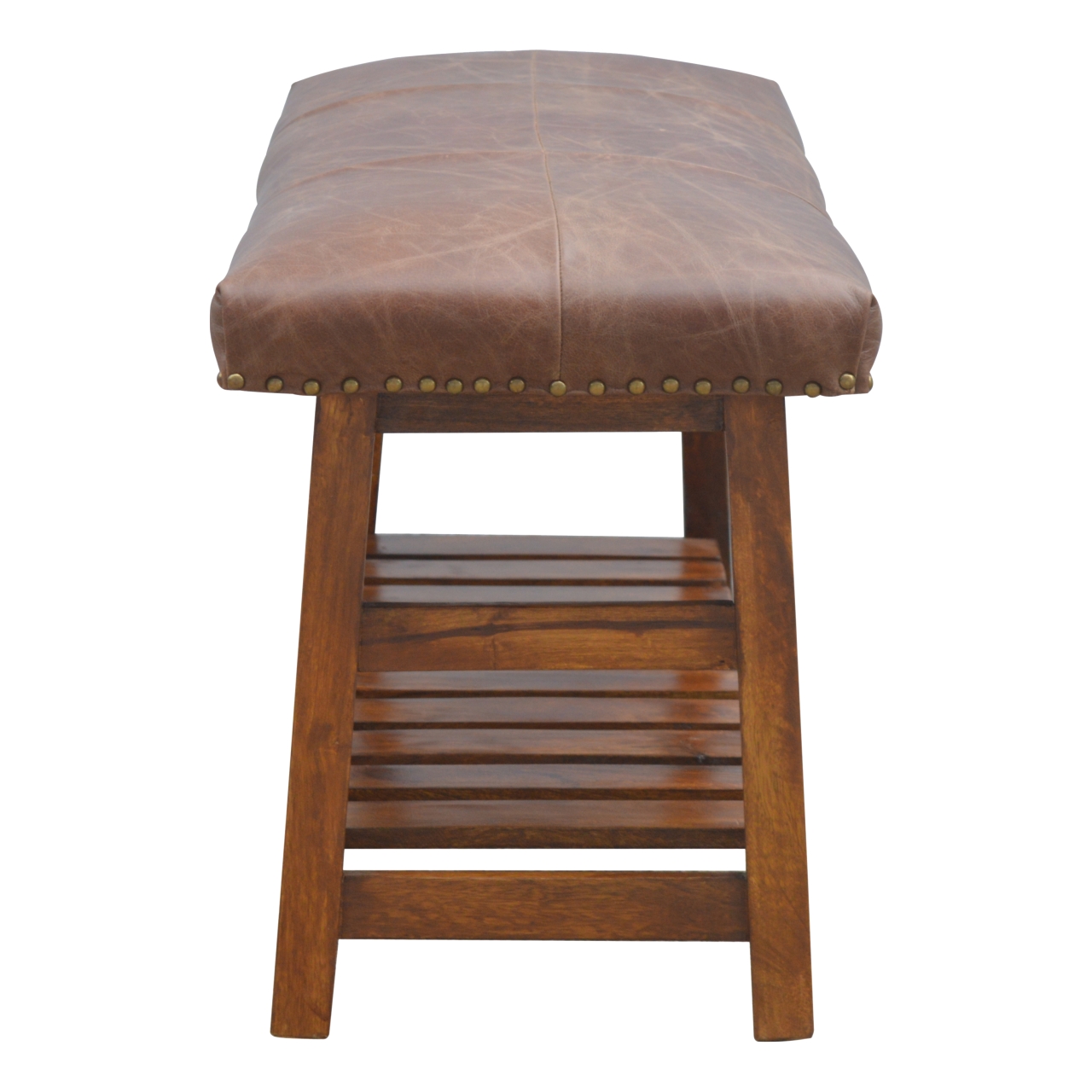 Buffalo Hide Hallway Bench - Image 6