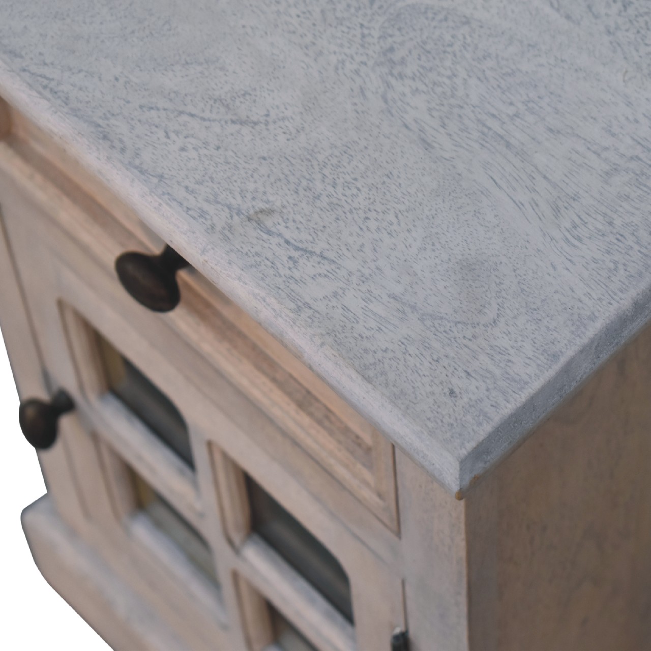 Glazed Stone Nightstand - Image 7