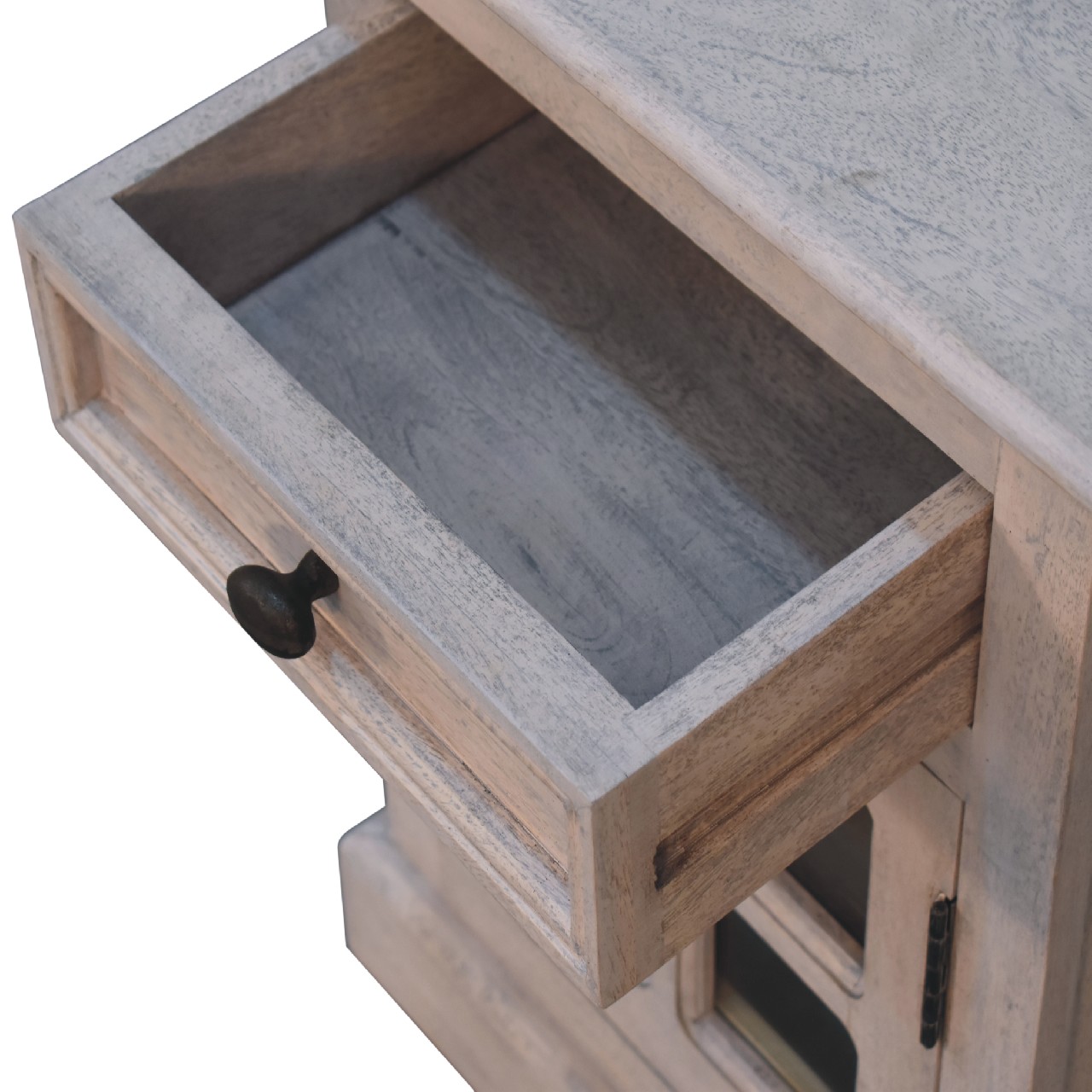 Glazed Stone Nightstand - Image 9