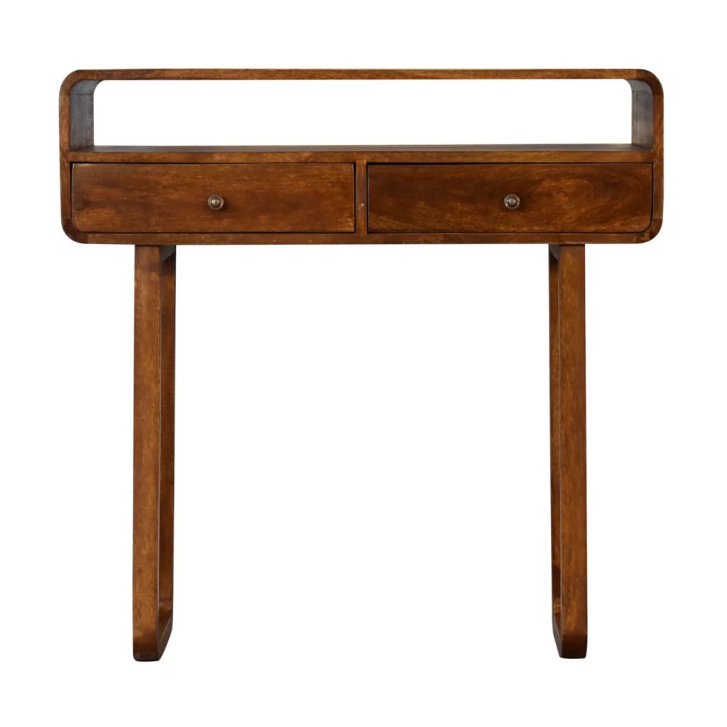 Canada U-Curved Chestnut Console Table Suppliers