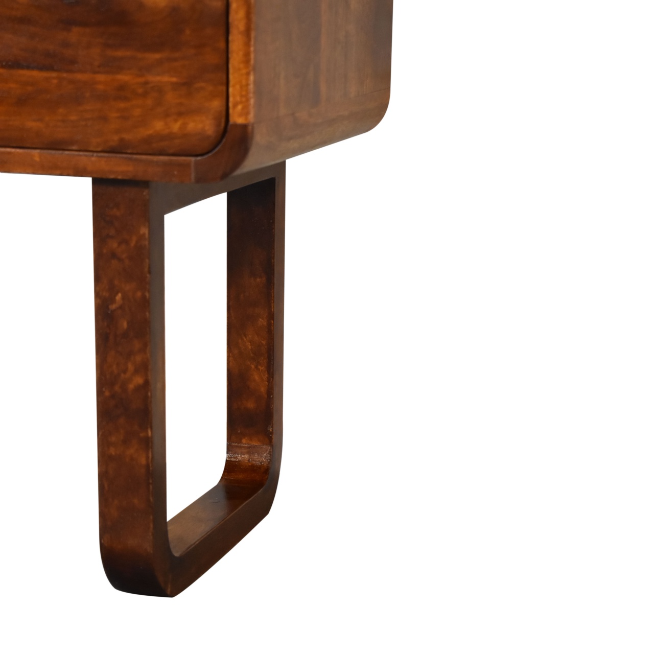 U-Curved Chestnut Nightstand - Image 7