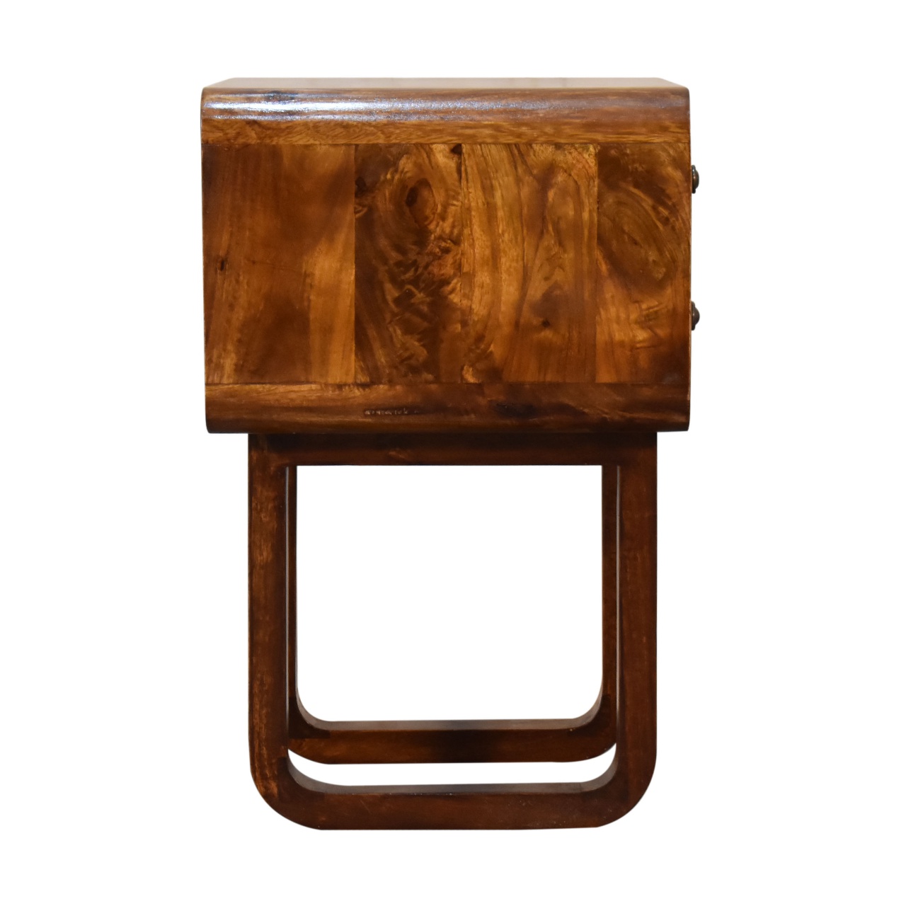 U-Curved Chestnut Nightstand - Image 8