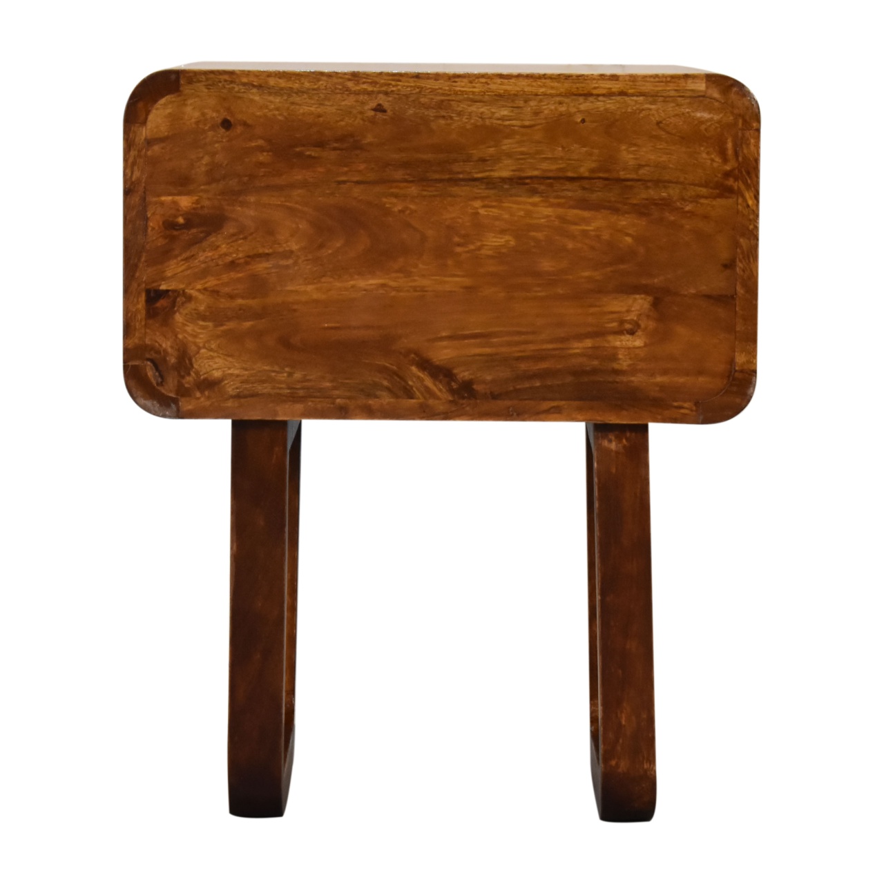 U-Curved Chestnut Nightstand - Image 9