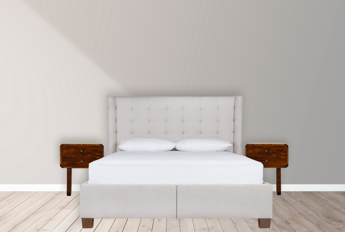 U-Curved Chestnut Nightstand - Image 10