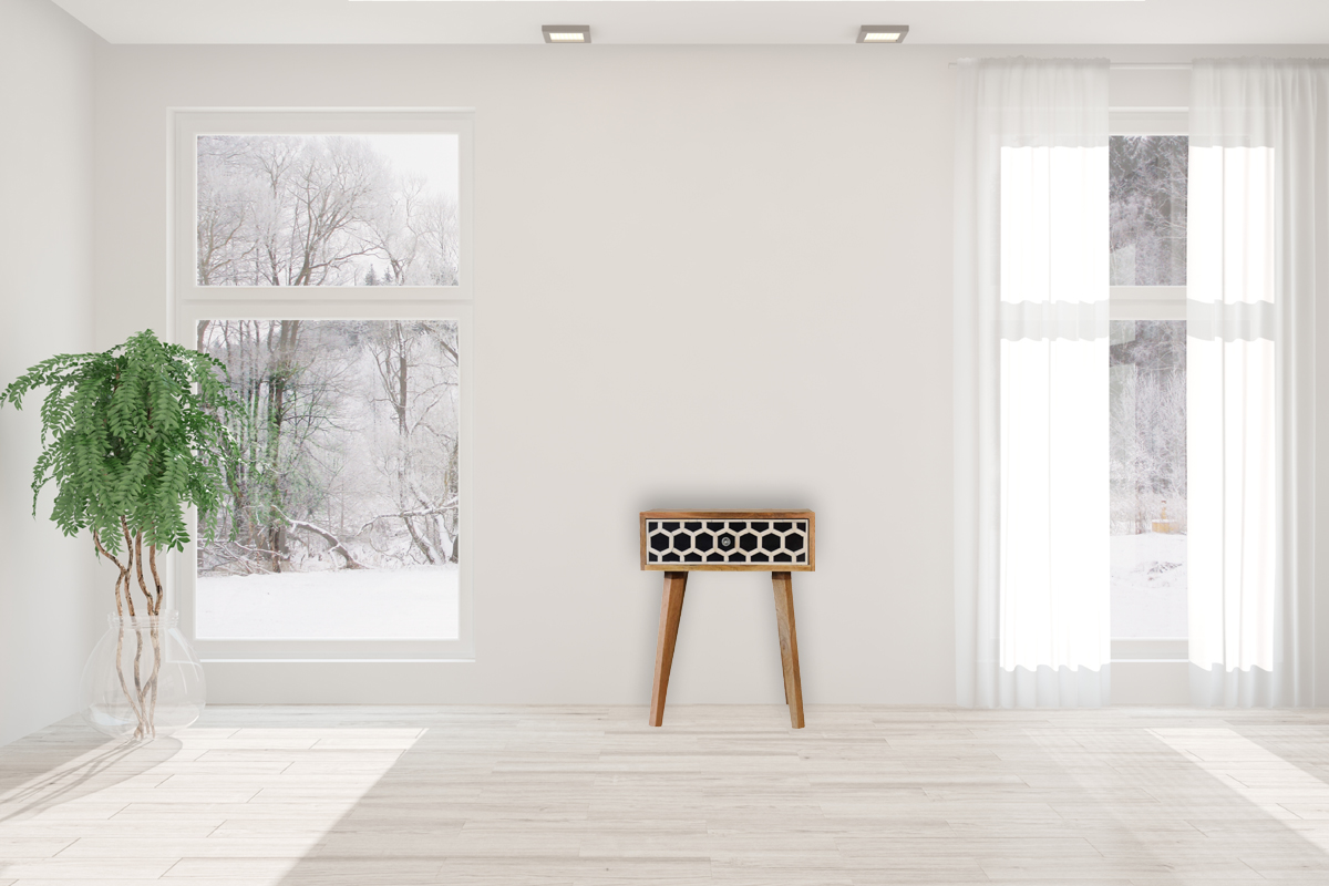 Bone Inlay Tapered Nightstand - Image 10