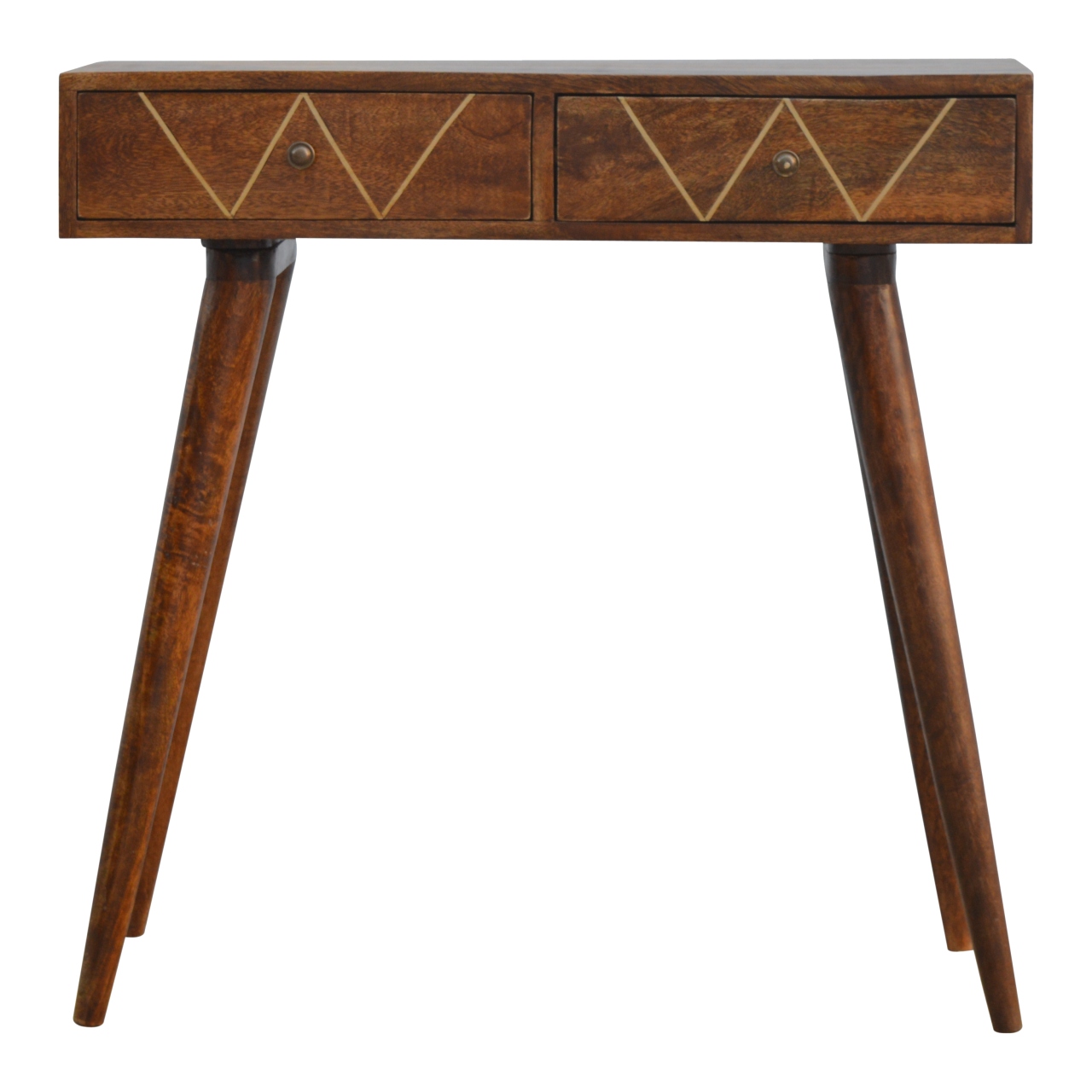 Geometric Brass Console Table - Image 2
