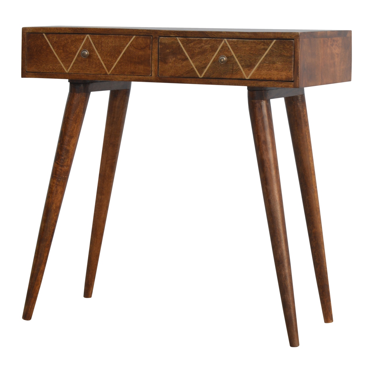 Geometric Brass Console Table - Image 3