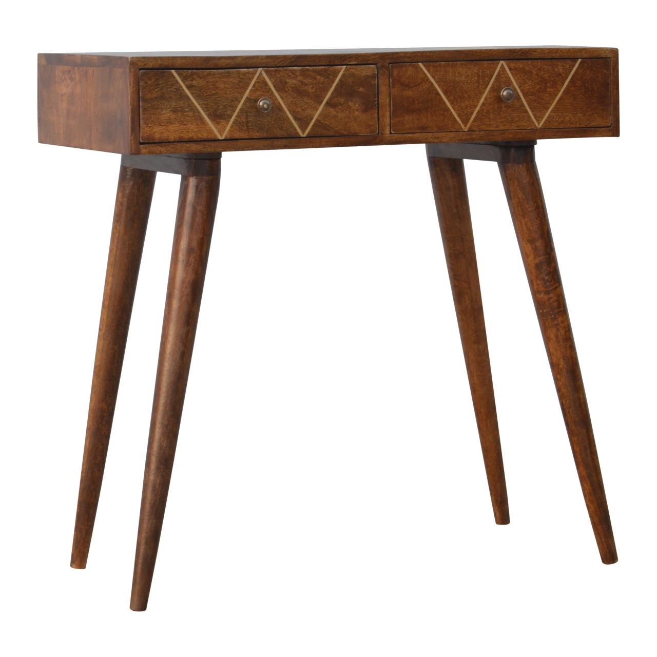 Geometric Brass Console Table - Image 5