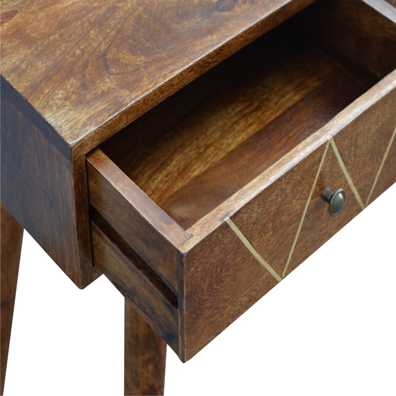 Geometric Brass Console Table - Image 6