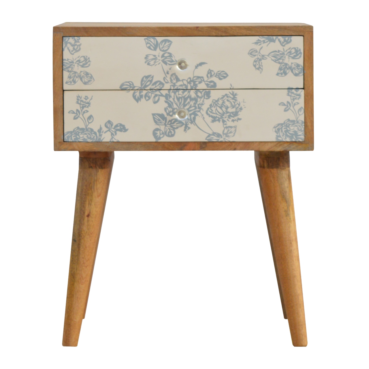 Canada Blue Floral Screen Printed Nightstand Suppliers