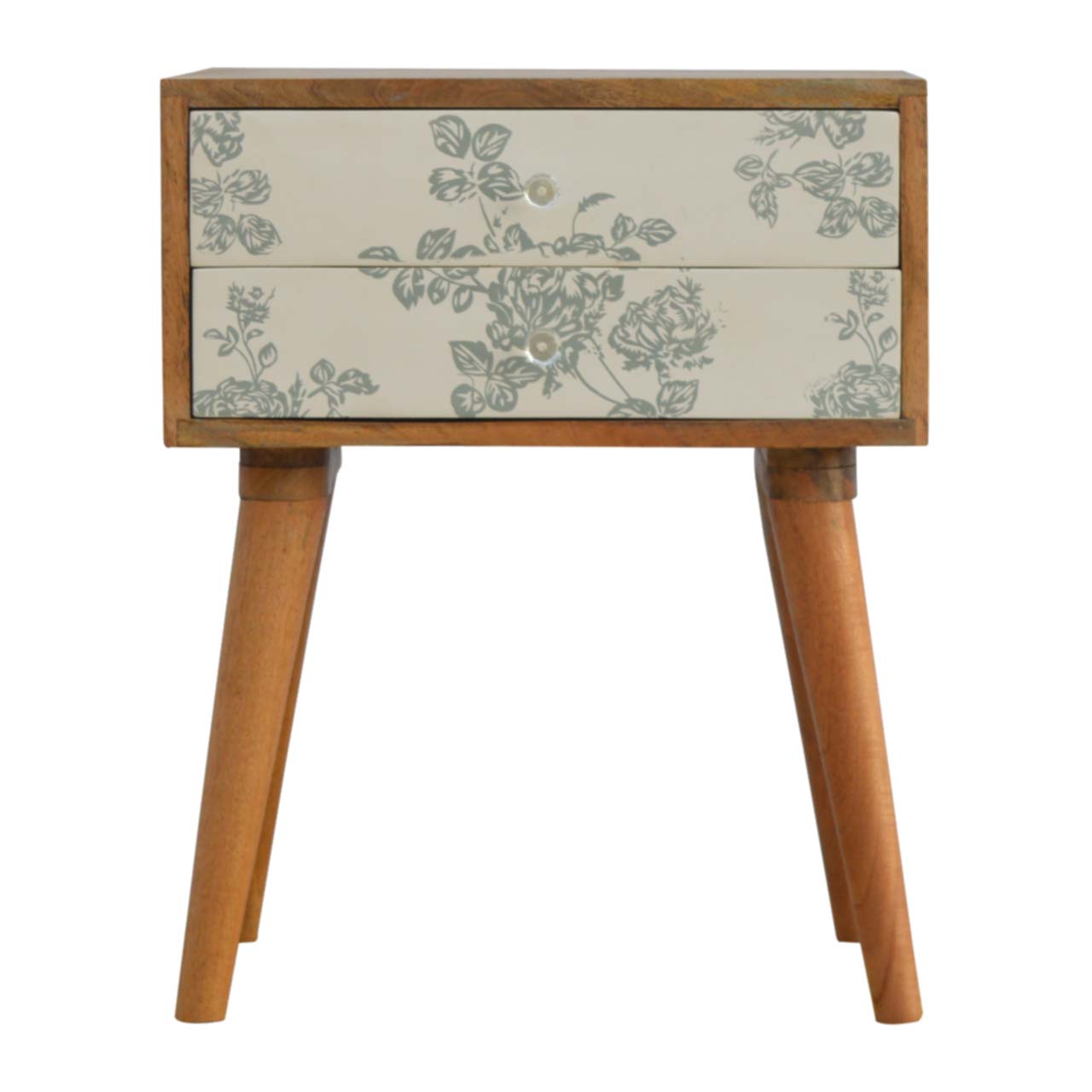 Canada Green Floral Screen Printed Nightstand Suppliers