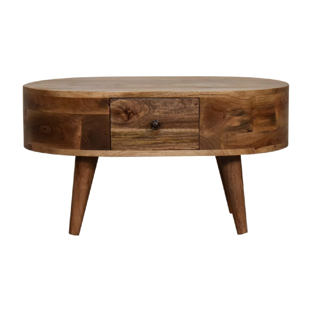 Canada Mini Oak-ish Rounded Coffee Table Suppliers