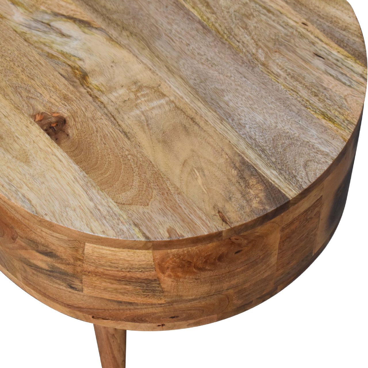 Mini Oak-ish Rounded Coffee Table - Image 6