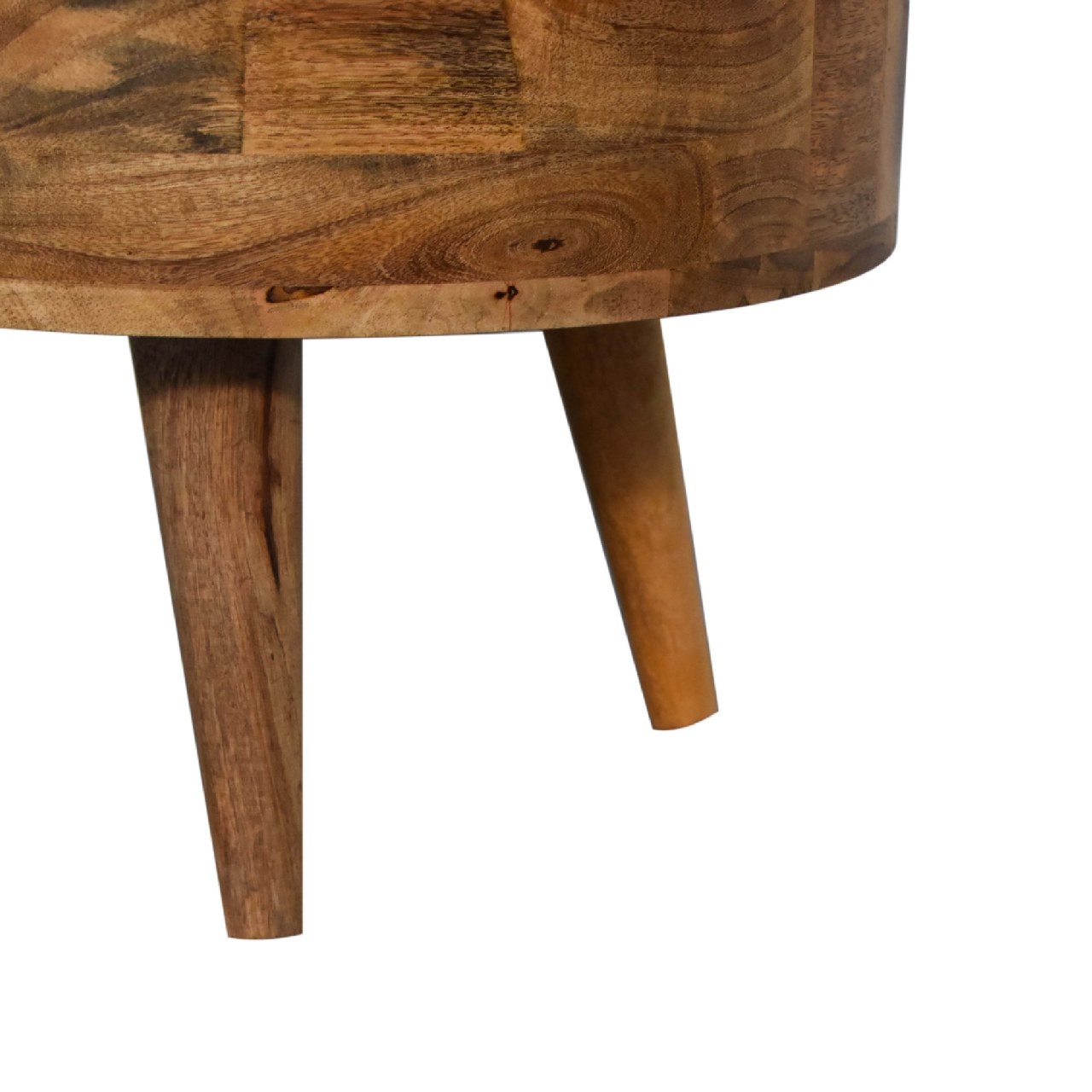 Mini Oak-ish Rounded Coffee Table - Image 9