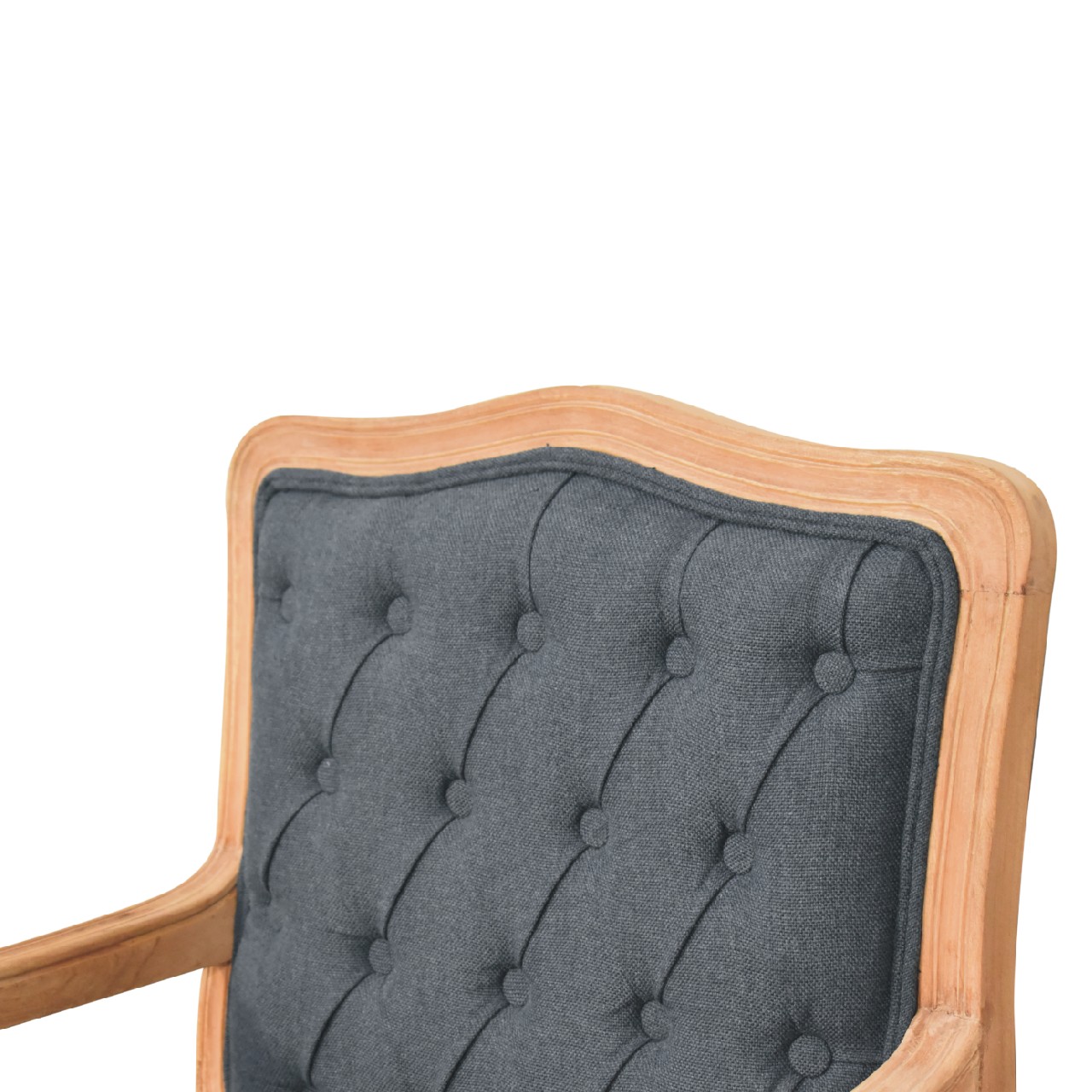 Navy Blue Linen French Style Chair - Image 5