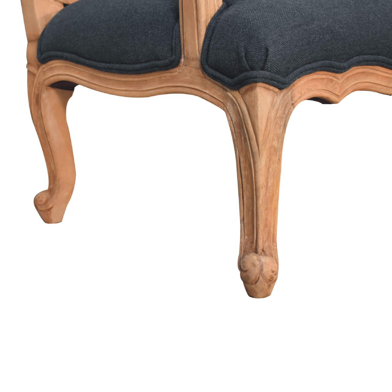 Navy Blue Linen French Style Chair - Image 8