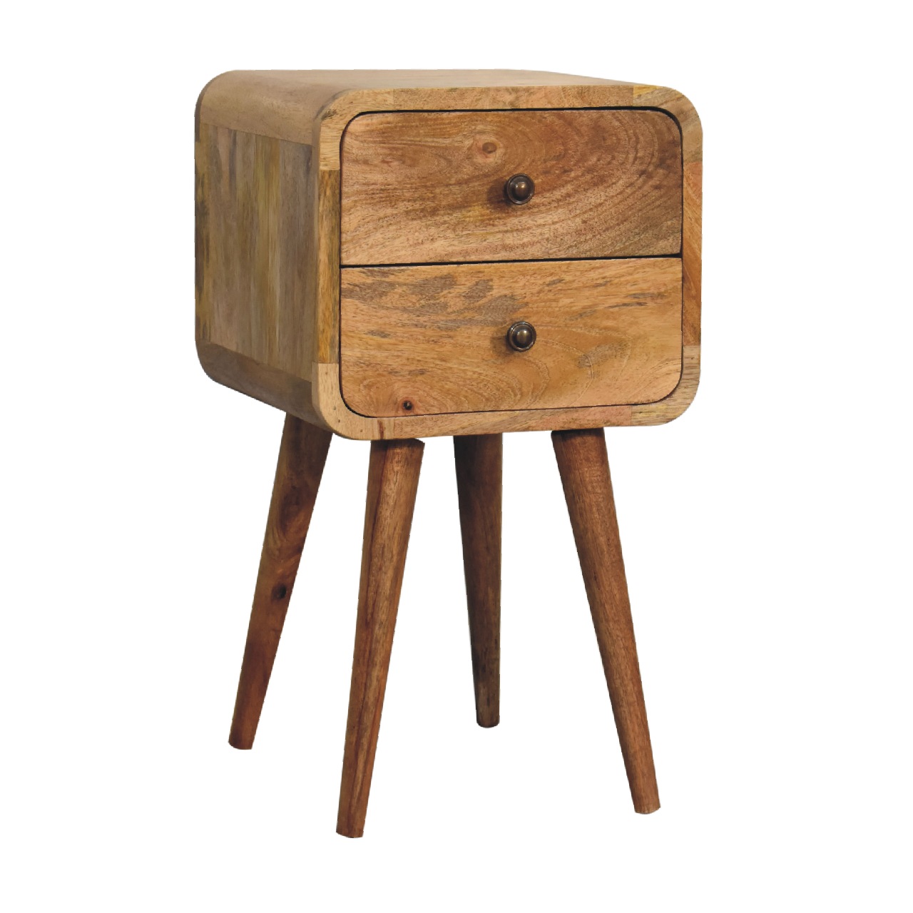 Mini Oak-ish Curved Nightstand - Image 4