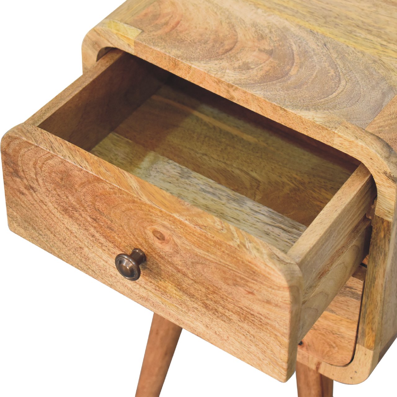 Mini Oak-ish Curved Nightstand - Image 6
