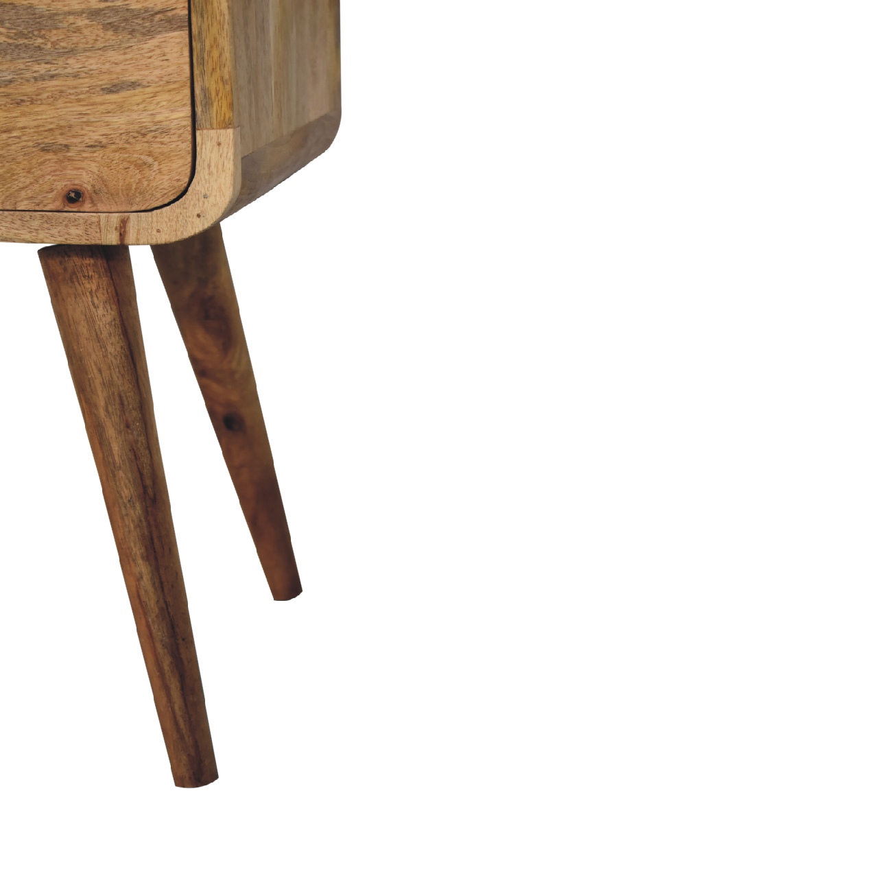 Mini Oak-ish Curved Nightstand - Image 7