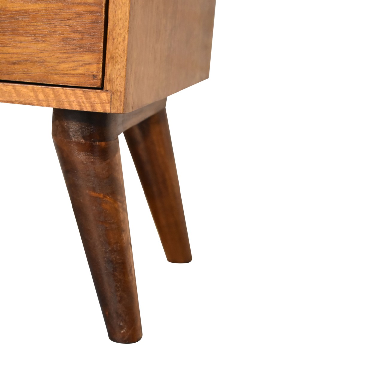 4 Drawer Multi Chestnut Nightstand - Image 8