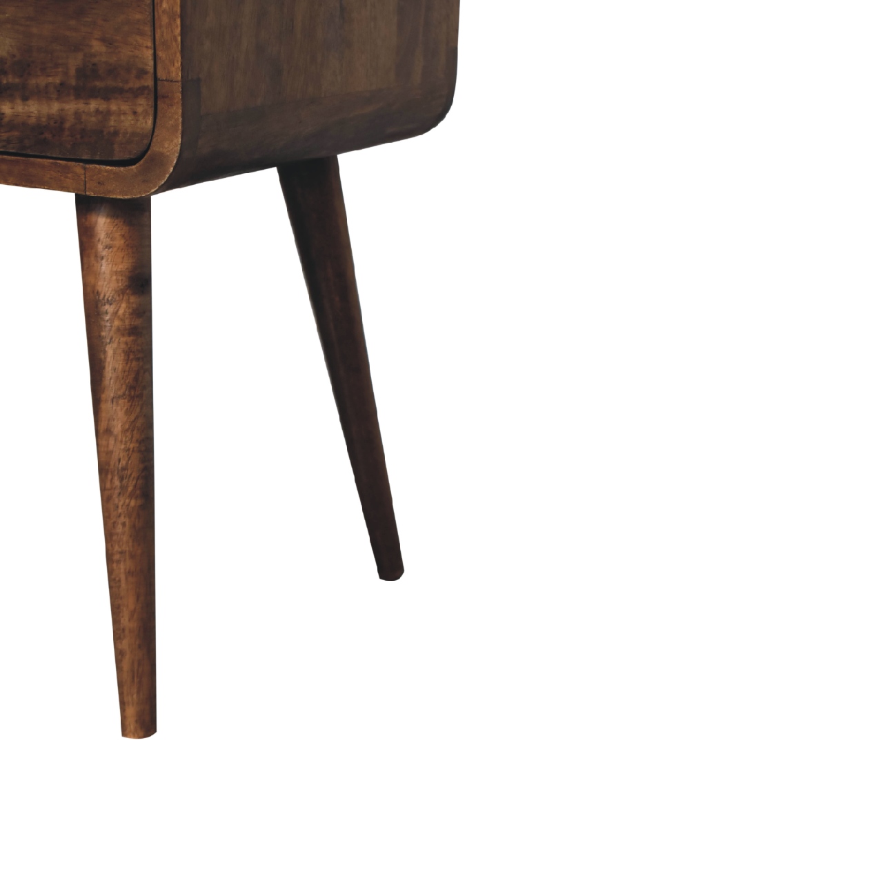 Mini Grey Wash Curve Open Nightstand - Image 7