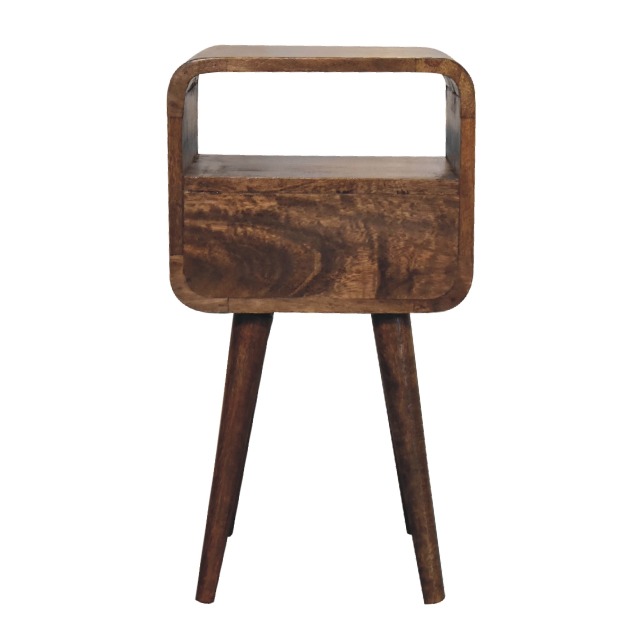 Mini Grey Wash Curve Open Nightstand - Image 9