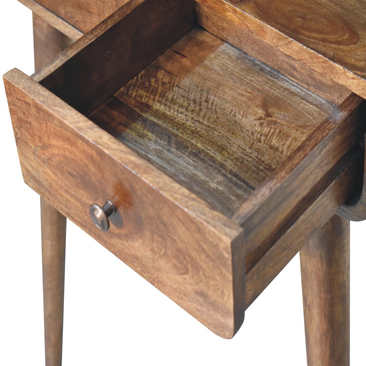 Mini Grey Washed Curved Media Unit - Image 7